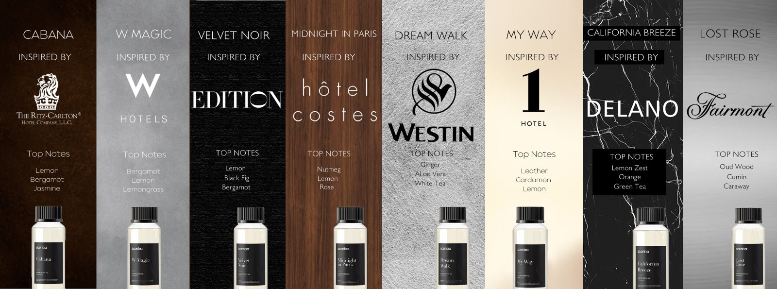 Hotel Scent Diffusers & Oils Scentia