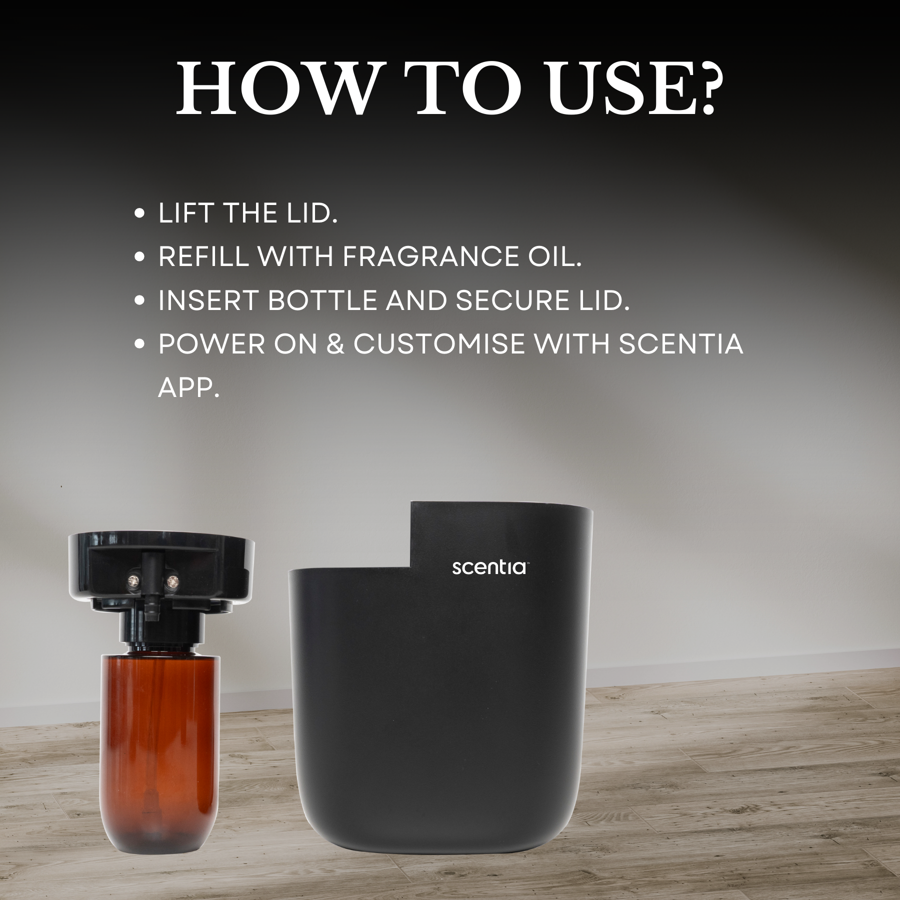 scentia pod black diffuser