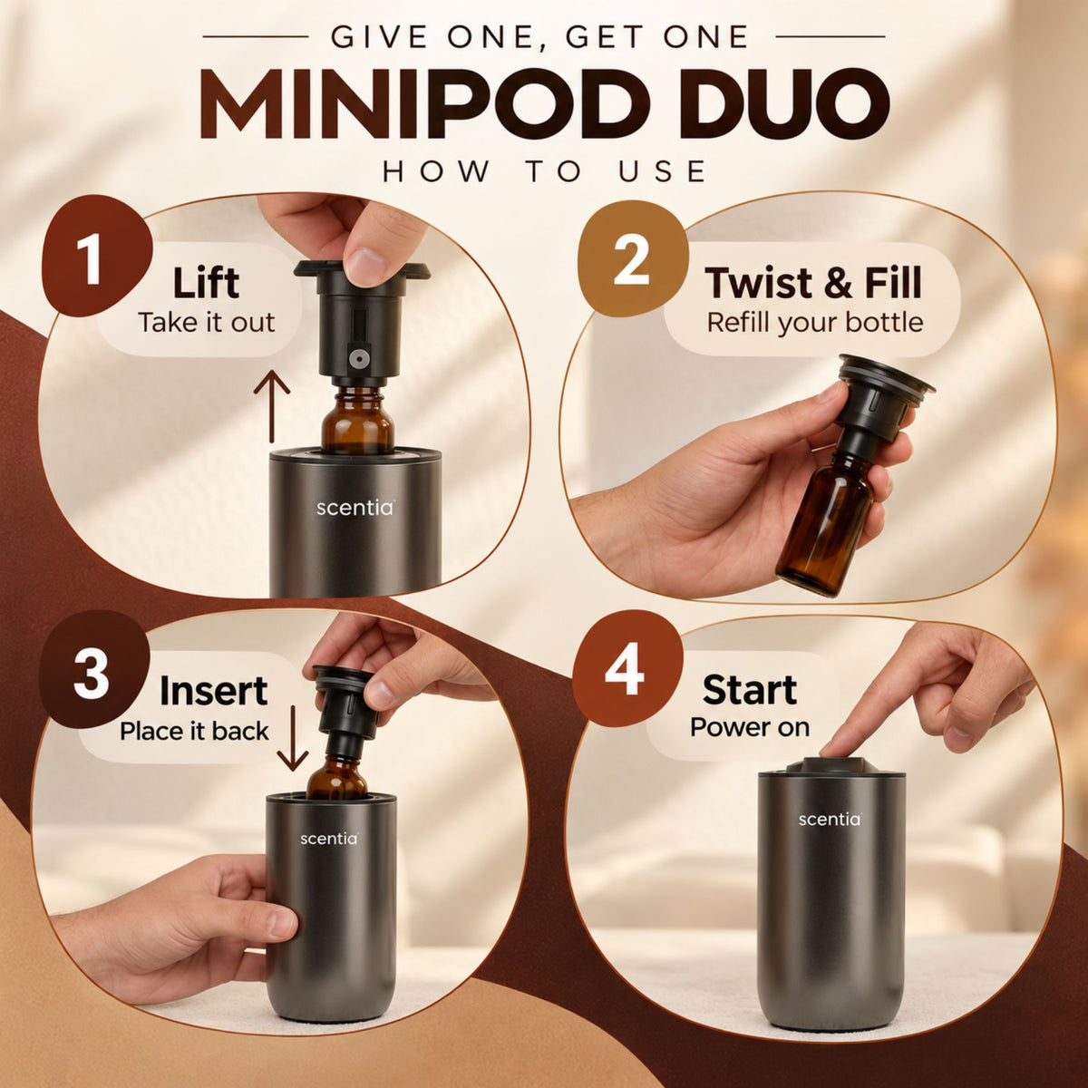 Give One, Get One: MiniPod Duo (2× MiniPod + 4 Fall Oils)