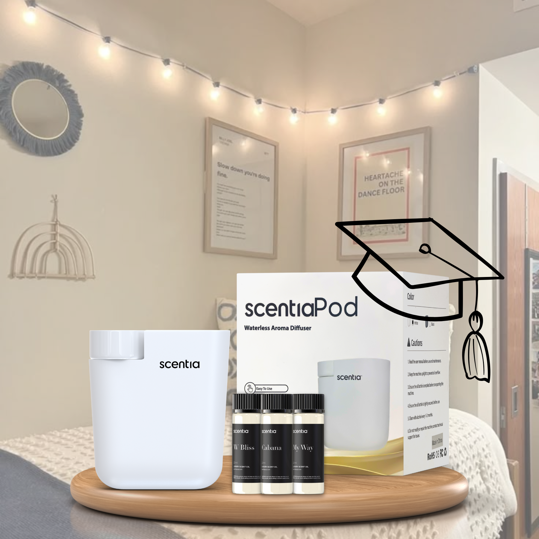 graduation gift special white minipod diffuser starter kit
