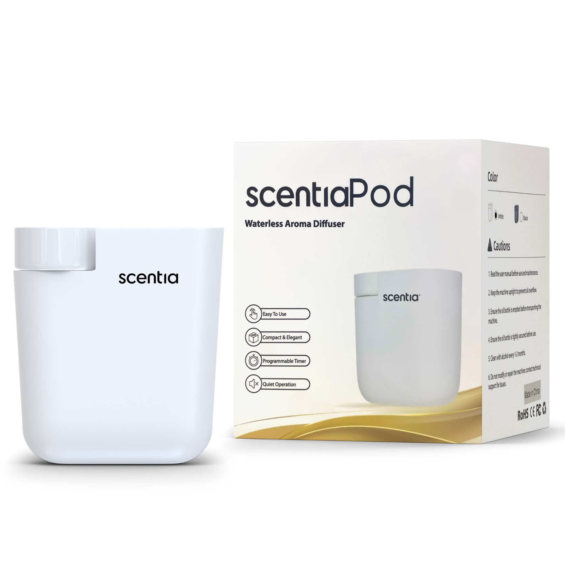 scentia pod white diffuser