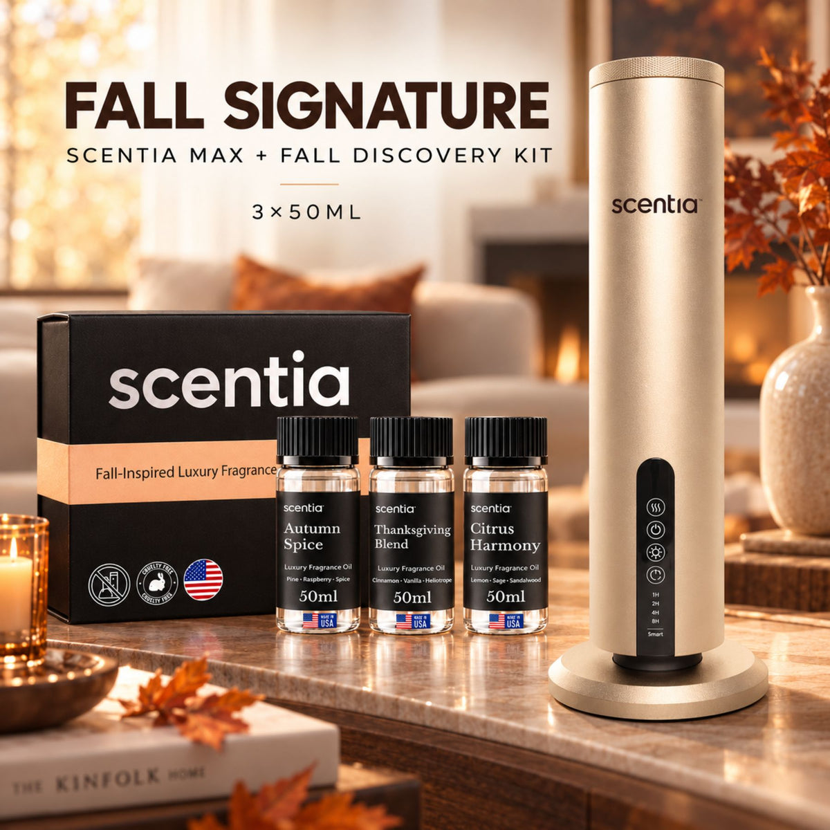 Fall Signature: Scentia Max + Fall Discovery Kit (3×50ml)