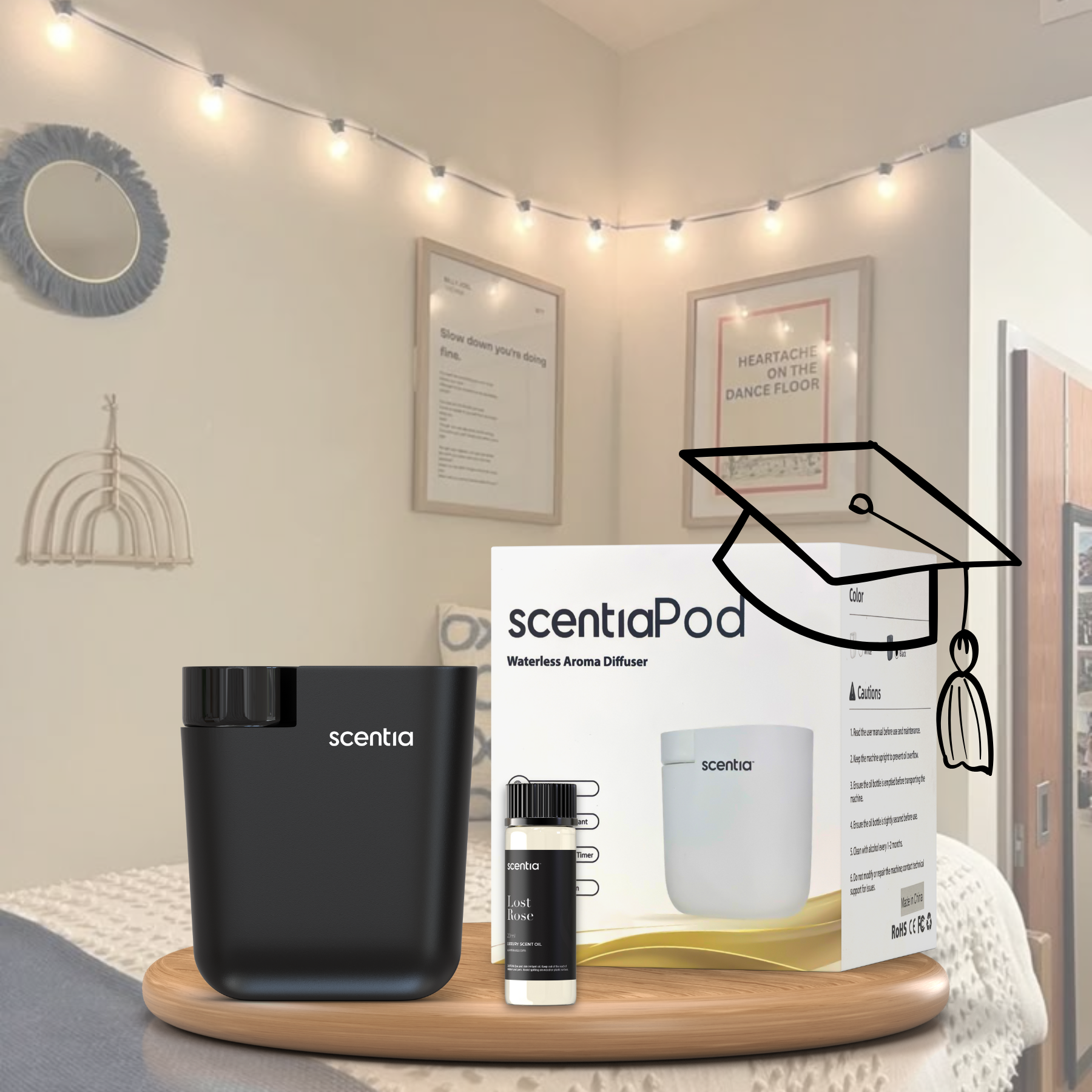 graduation gift special black minipod diffuser lost rose oil
