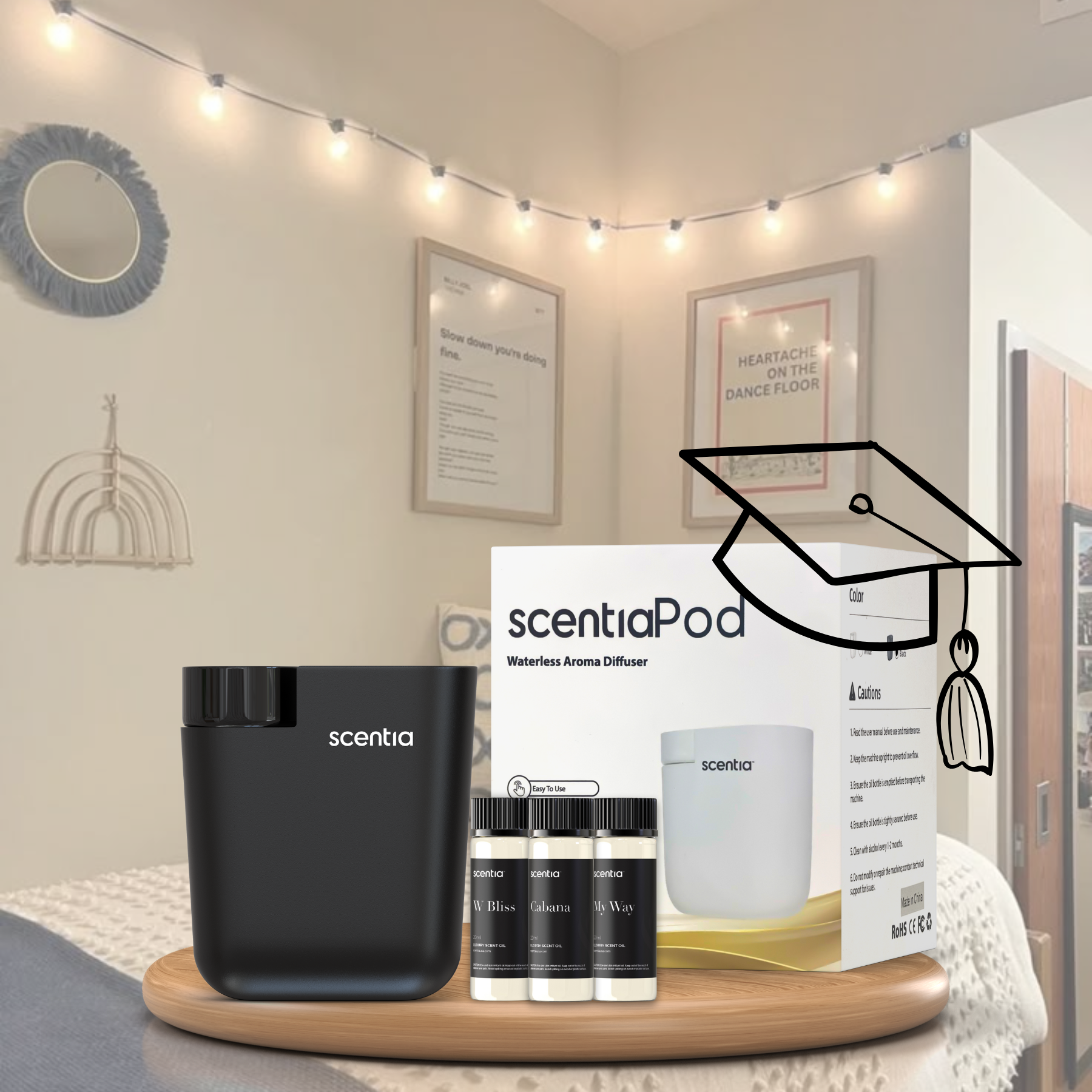 graduation gift special black minipod diffuser starter kit oil
