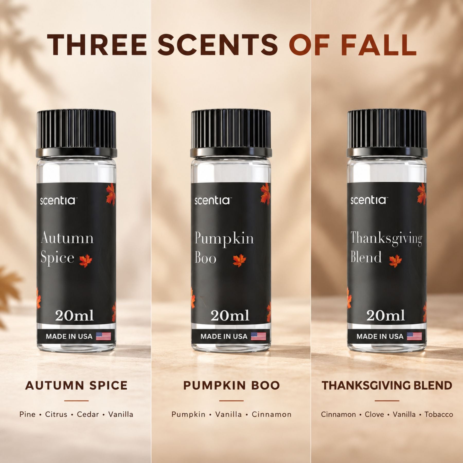 Fall Scent, Simplified: Scentia Pod + 3 Fall Oils (3×20ml)