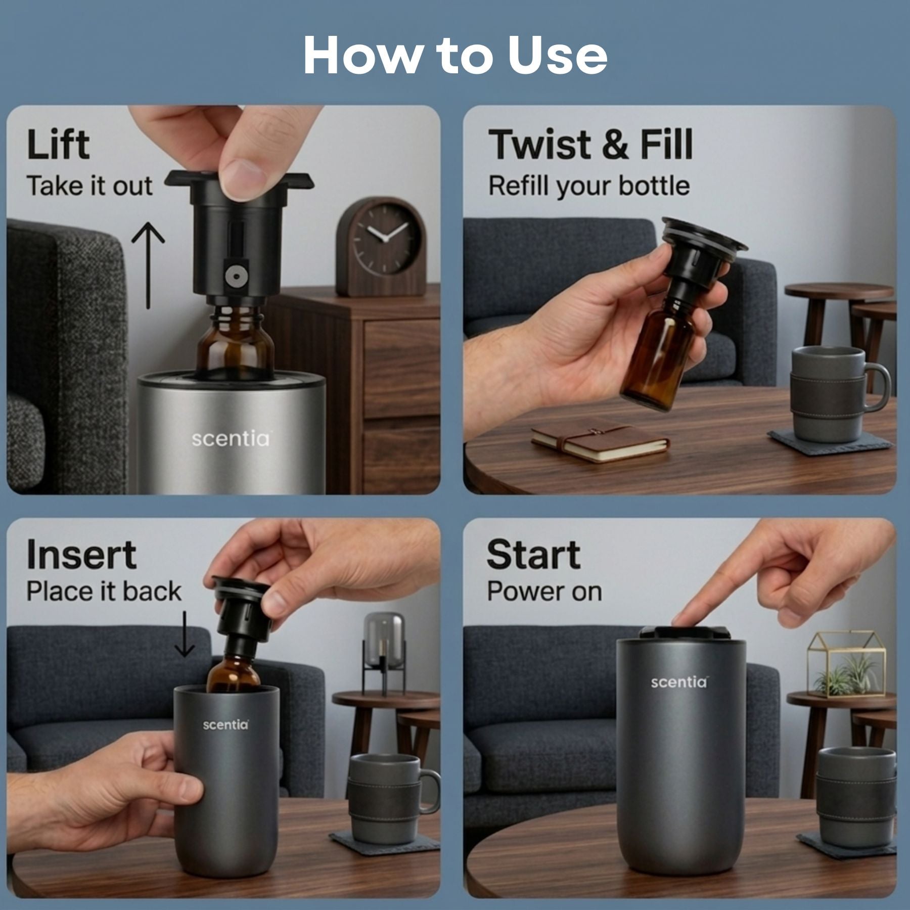 MiniPod Wireless Scent Diffuser – Pack of 2 + Oils