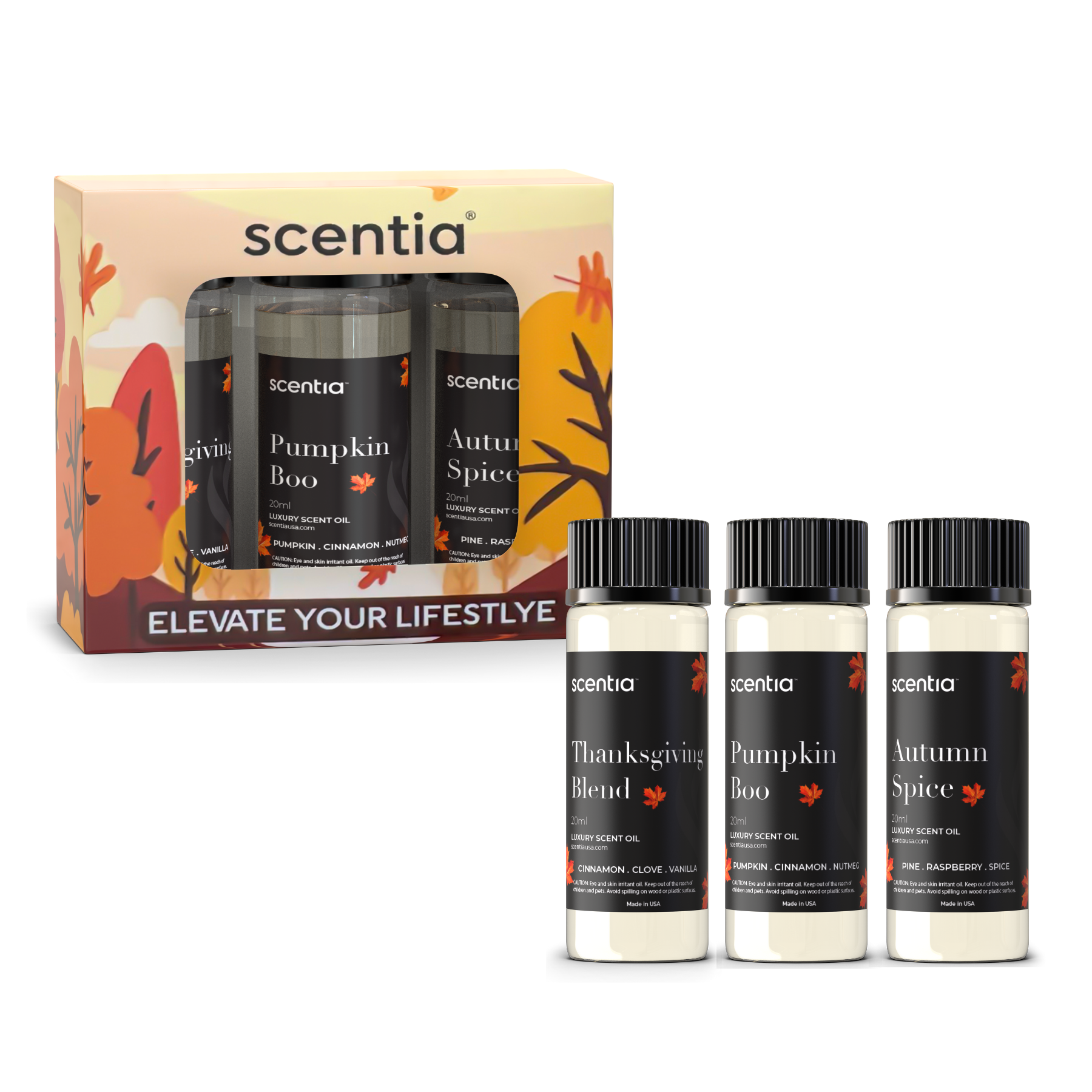 Fall Collection Scent Oil Sample Kit 3X20ml