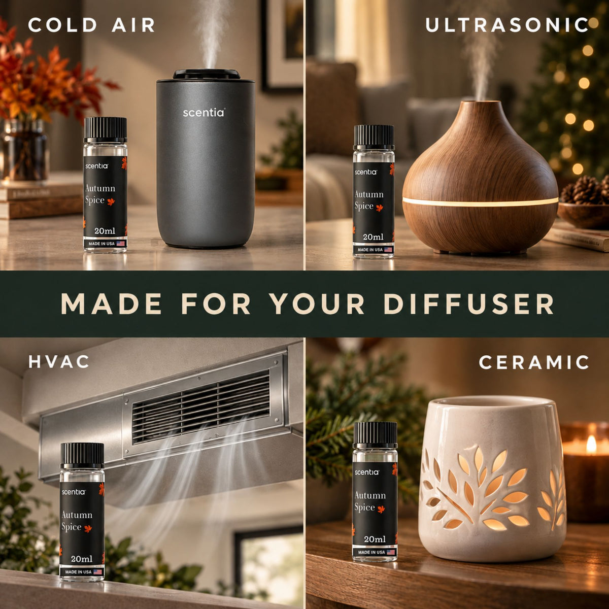 Six Scents of the Season: 3 Fall Favorites + 3 Holiday Scents (6×20ml)