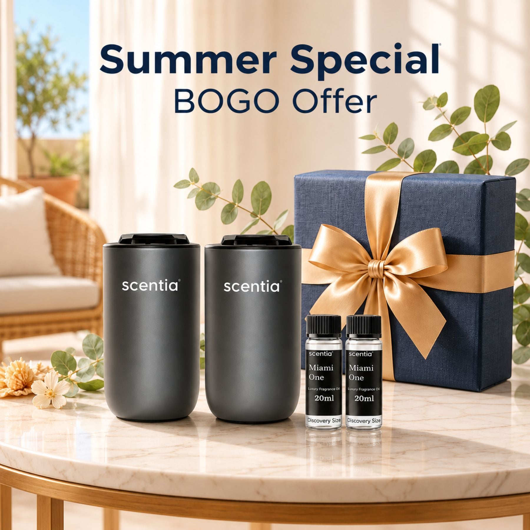 MiniPod Wireless Scent Diffuser – Pack of 2 + Oils