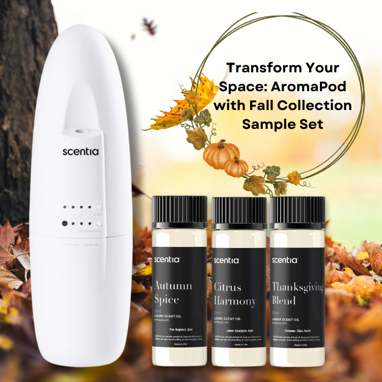 Holiday Bundle : Scentia AromaPod with Fragrance Sample Collections