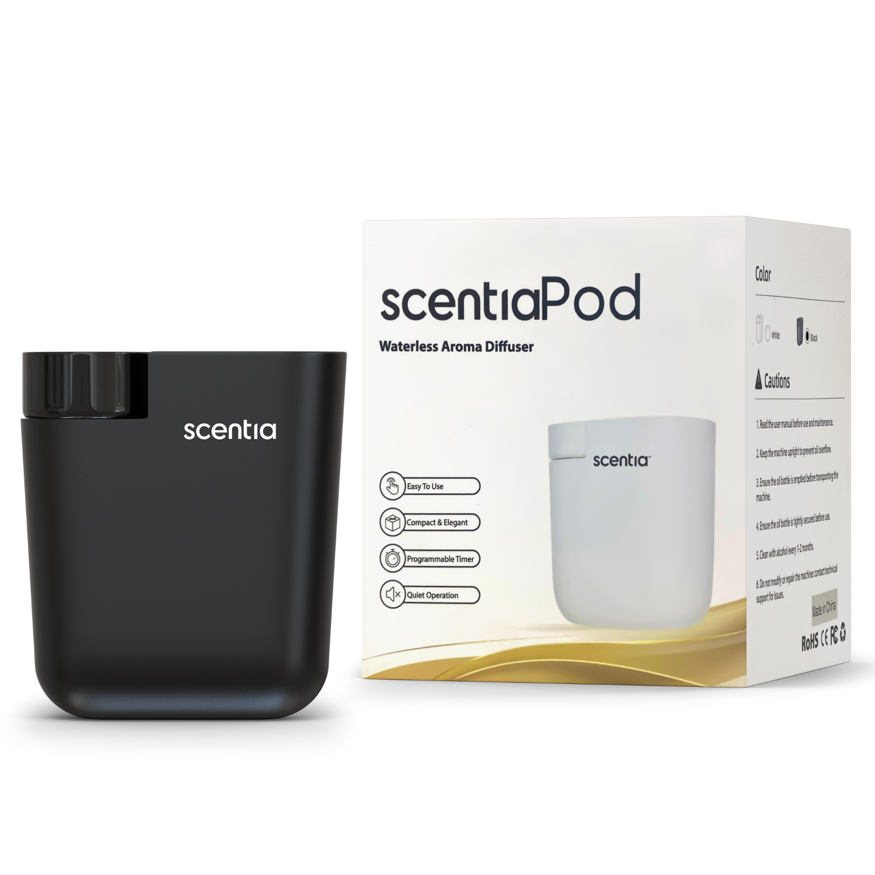 scentia pod black diffuser