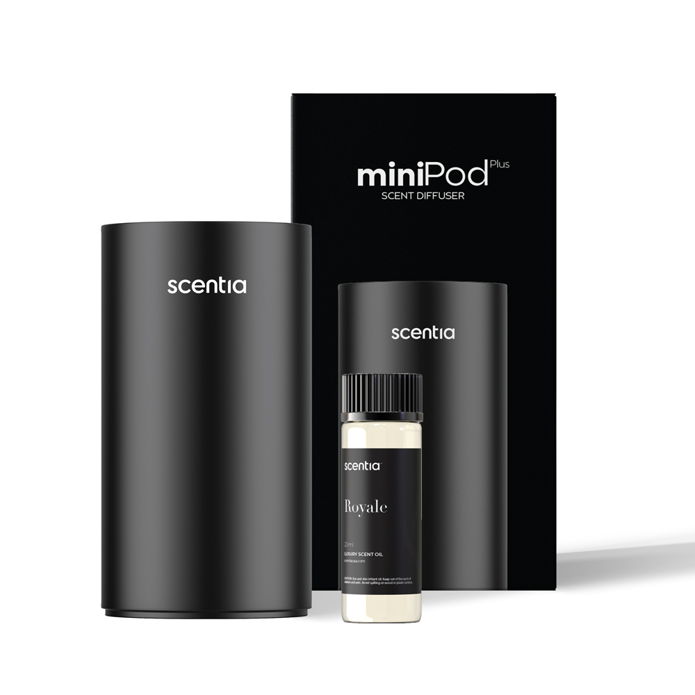 scentia black minipod scent diffuser with royale fragrance