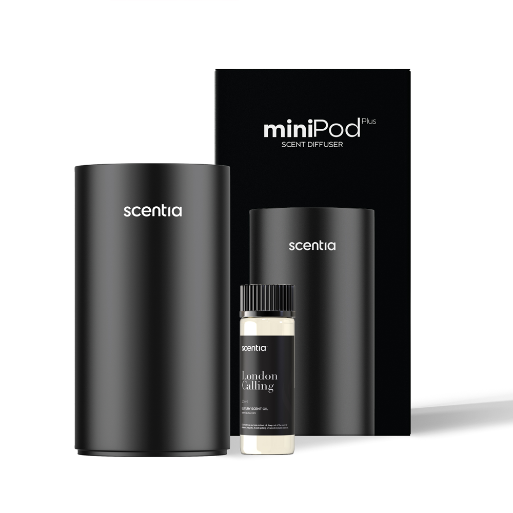 scentia black minipod scent diffuser with london calling fragrance