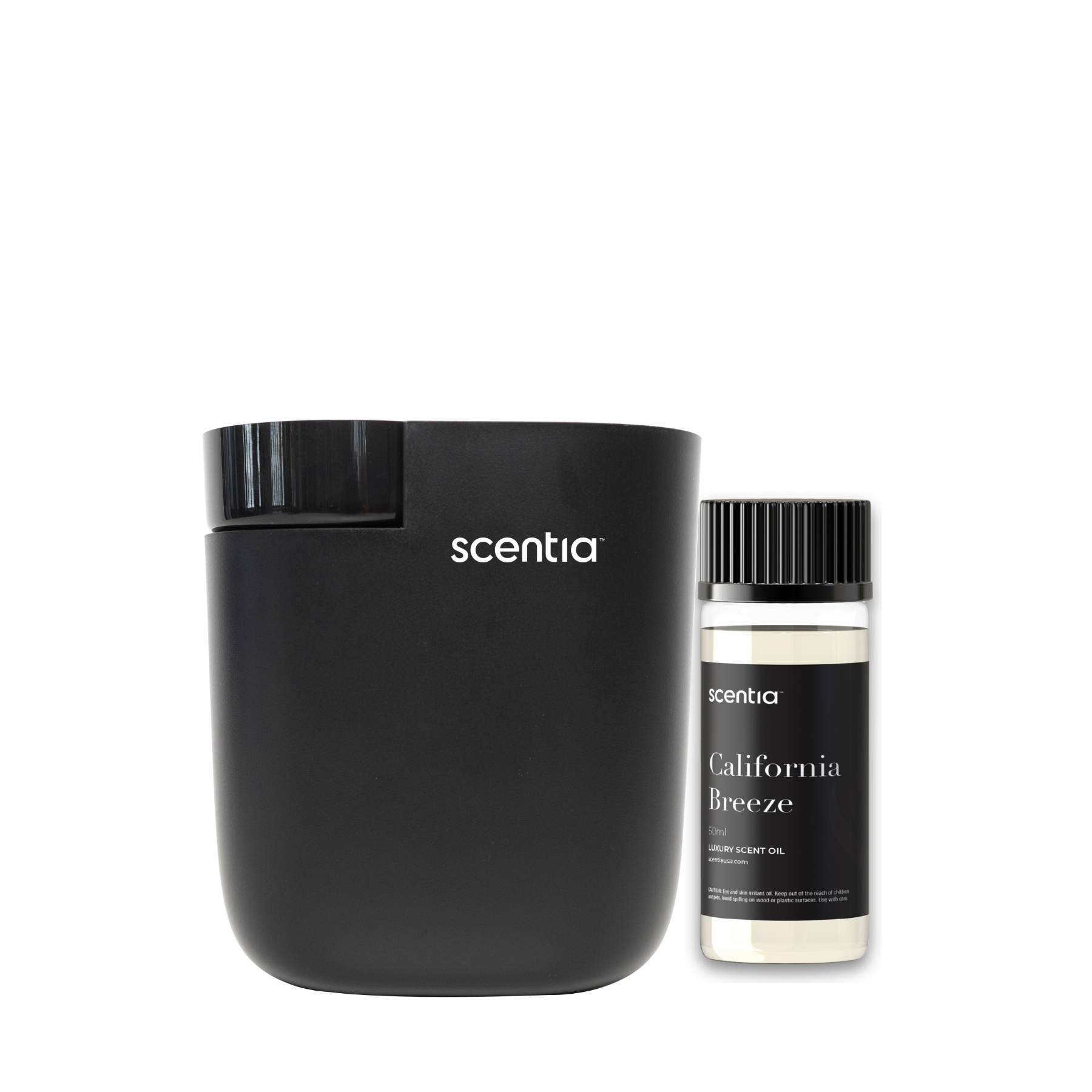 scentia pod black diffuser with california breeze oil