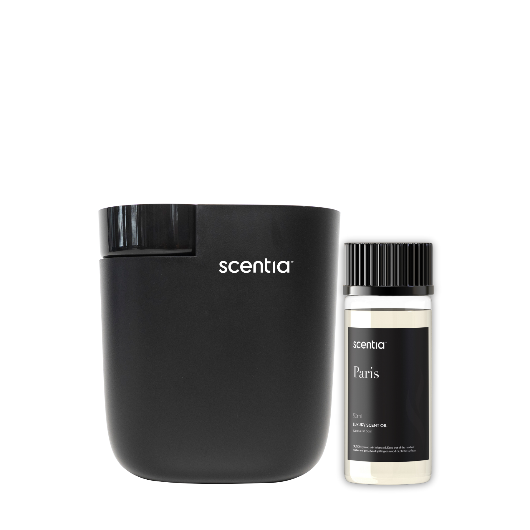 scentia pod black diffuser with paris oil