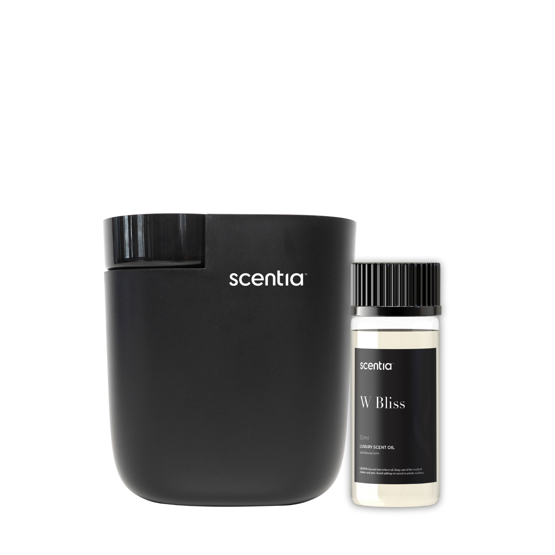 scentia pod black diffuser with w bliss oil