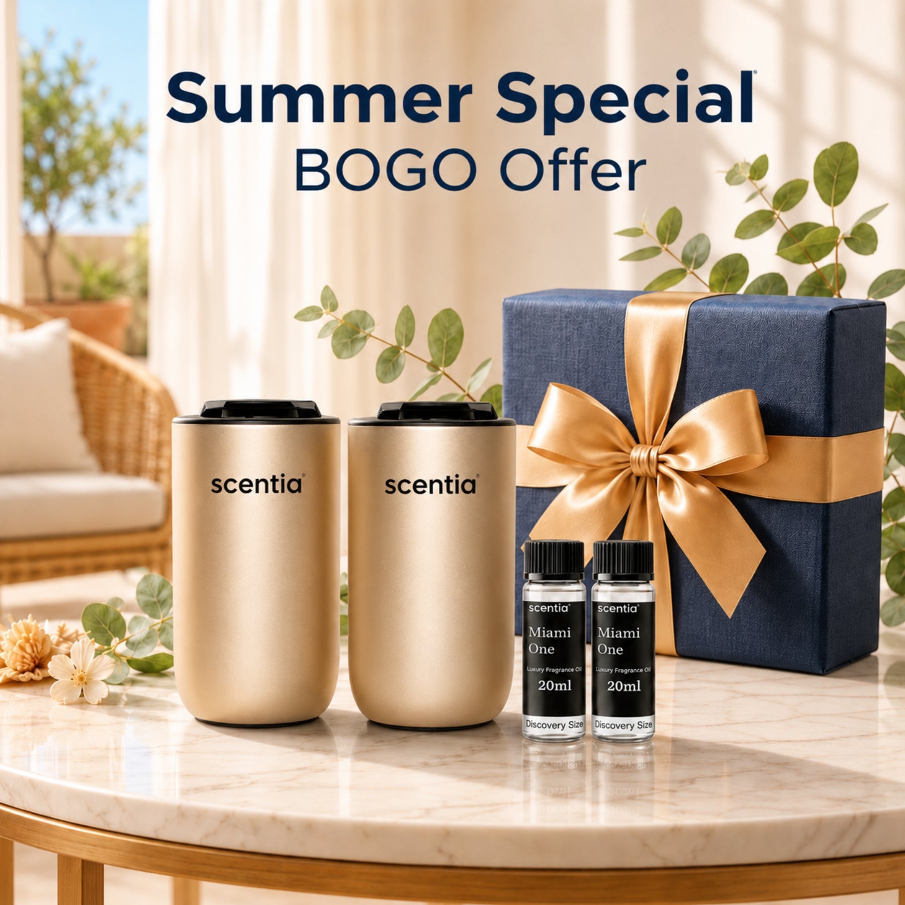 MiniPod Wireless Scent Diffuser – Pack of 2 + Oils