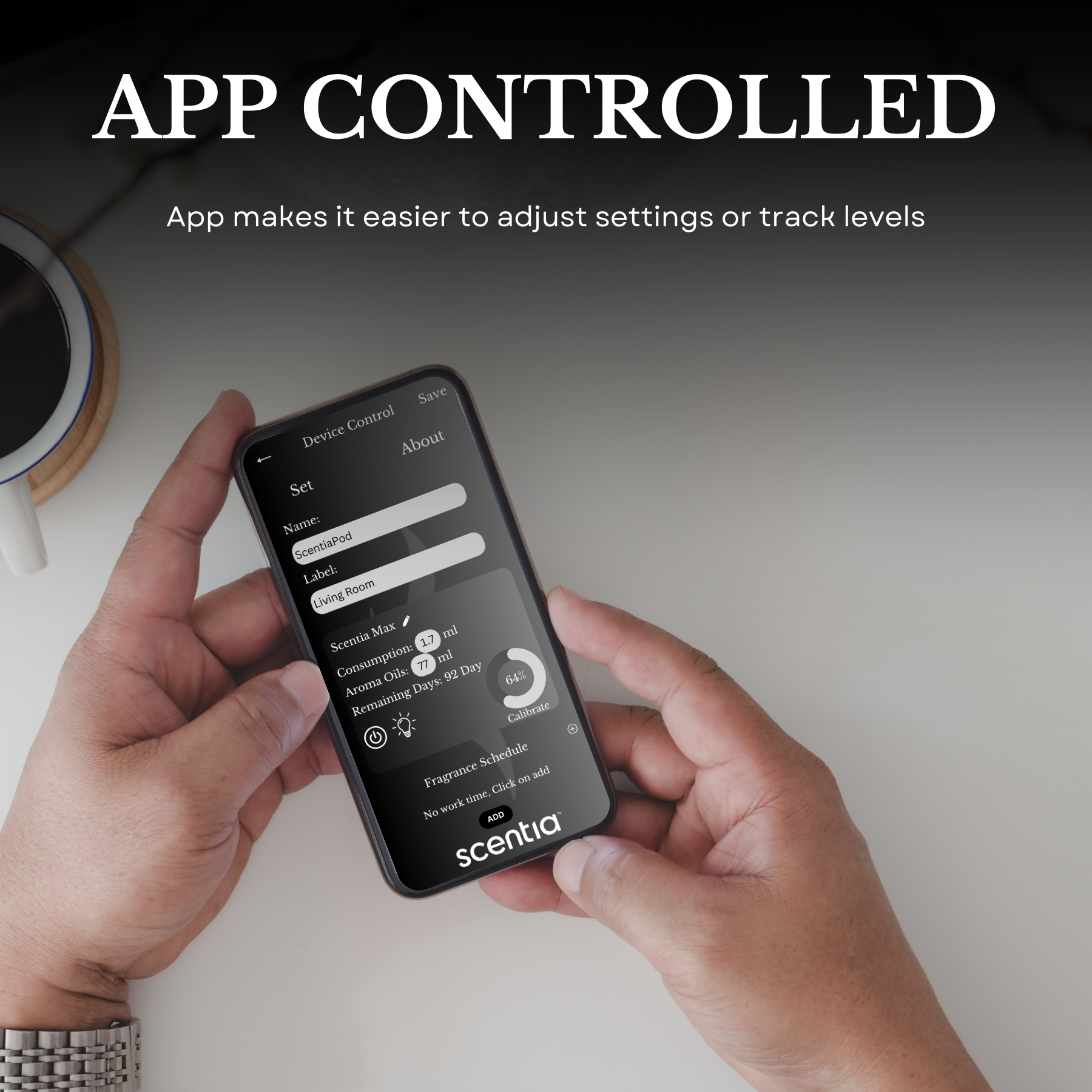 scentia pod white diffuser