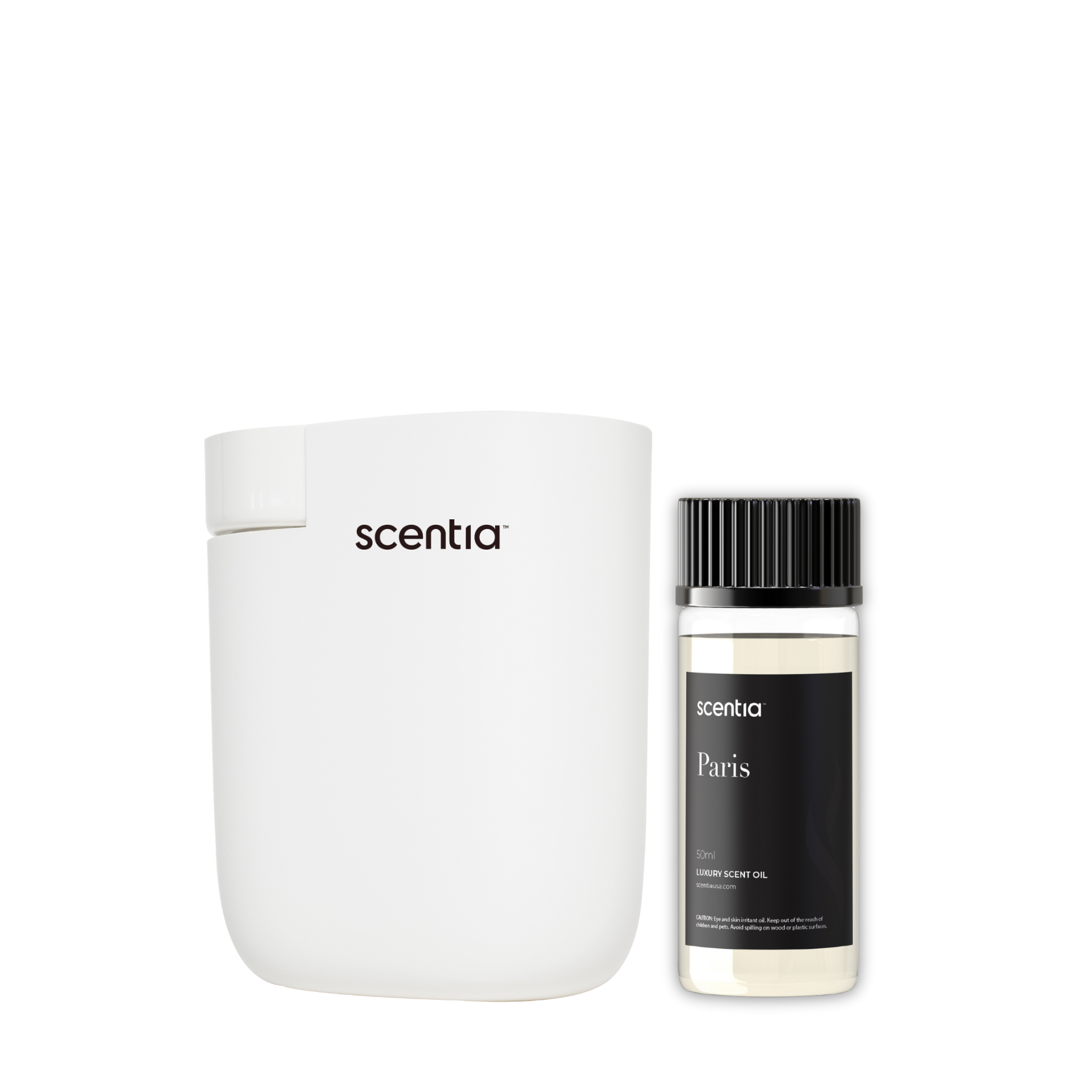 scentia pod white diffuser with paris oil