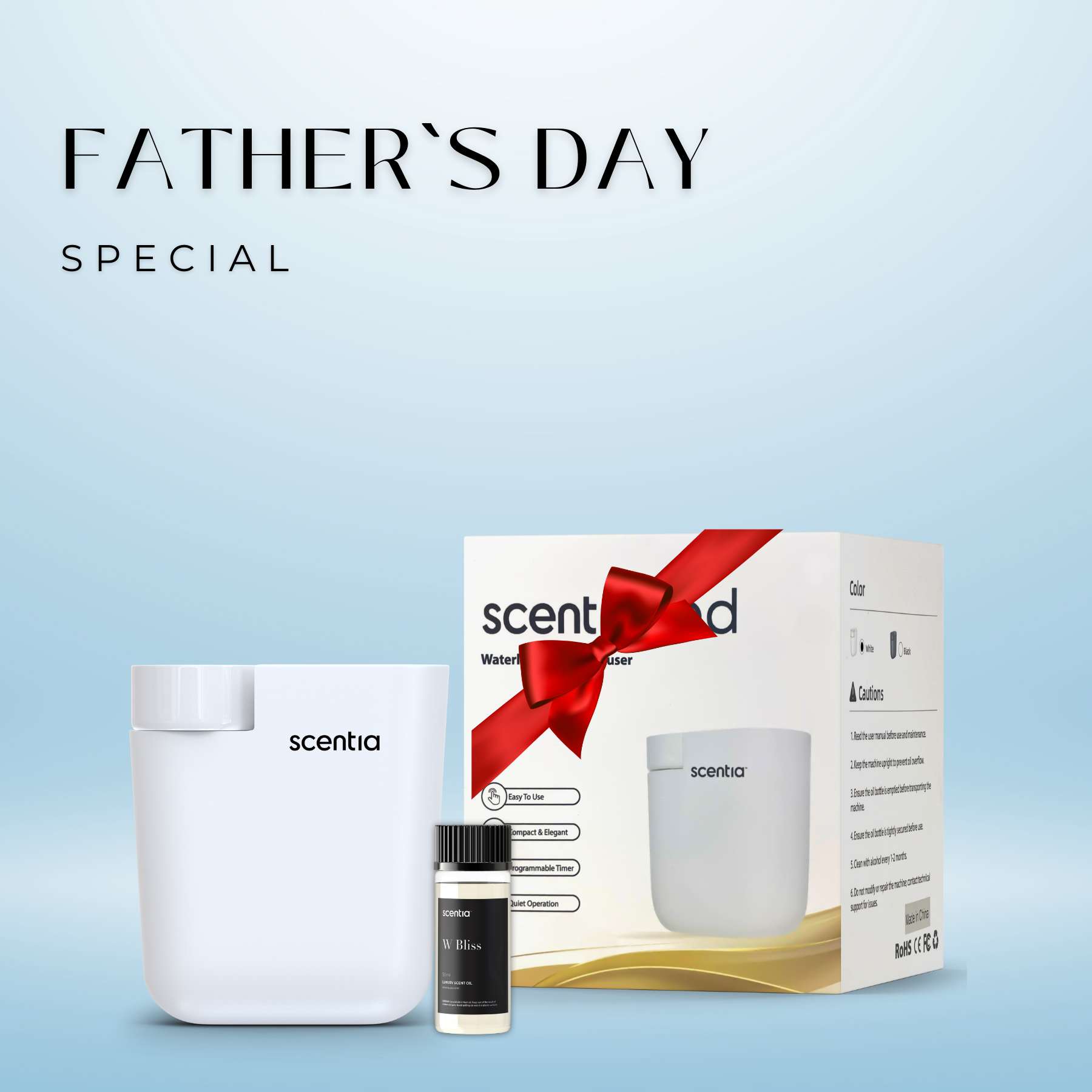 scentia pod white waterless diffuser father's day special