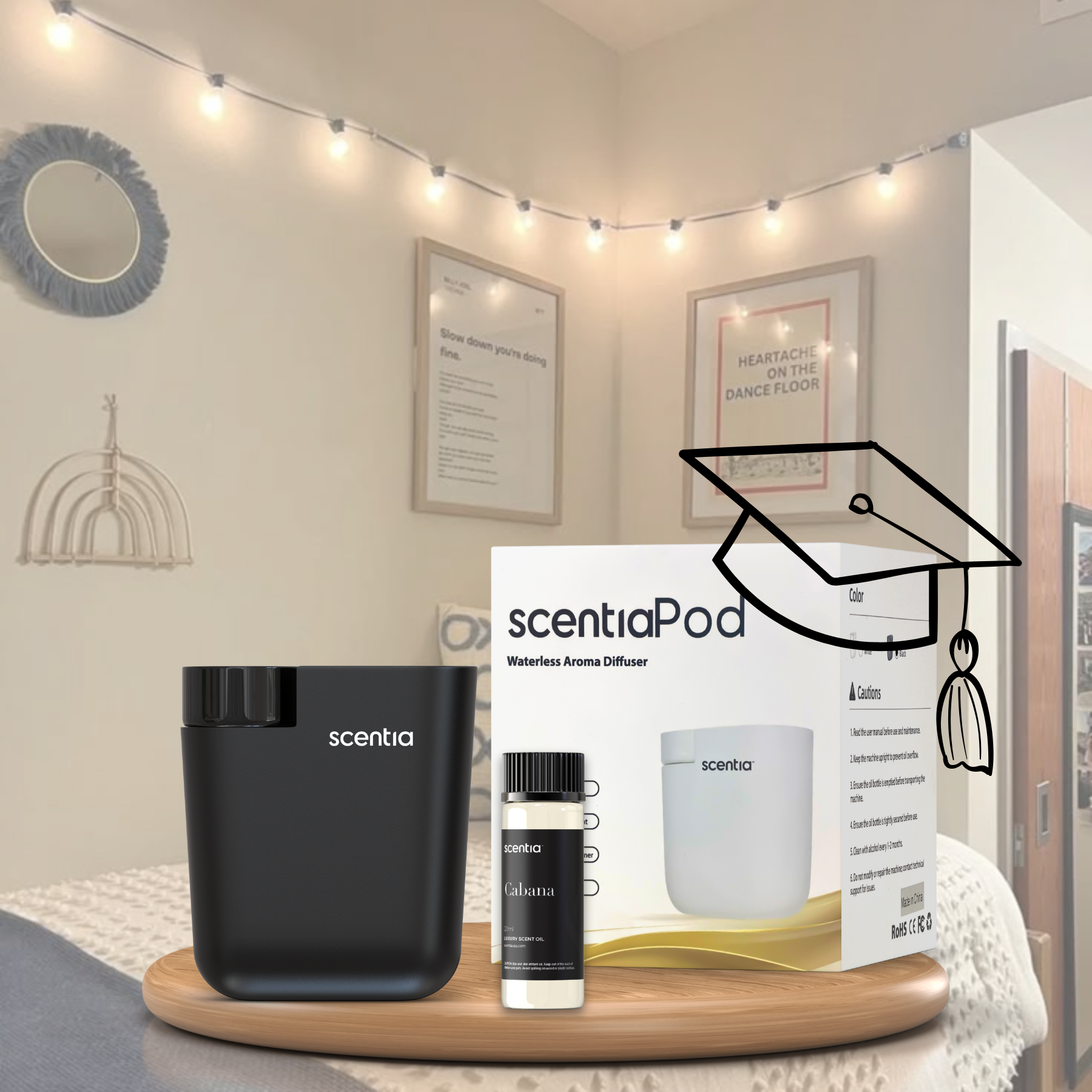 graduation gift special black minipod diffuser cabana oil
