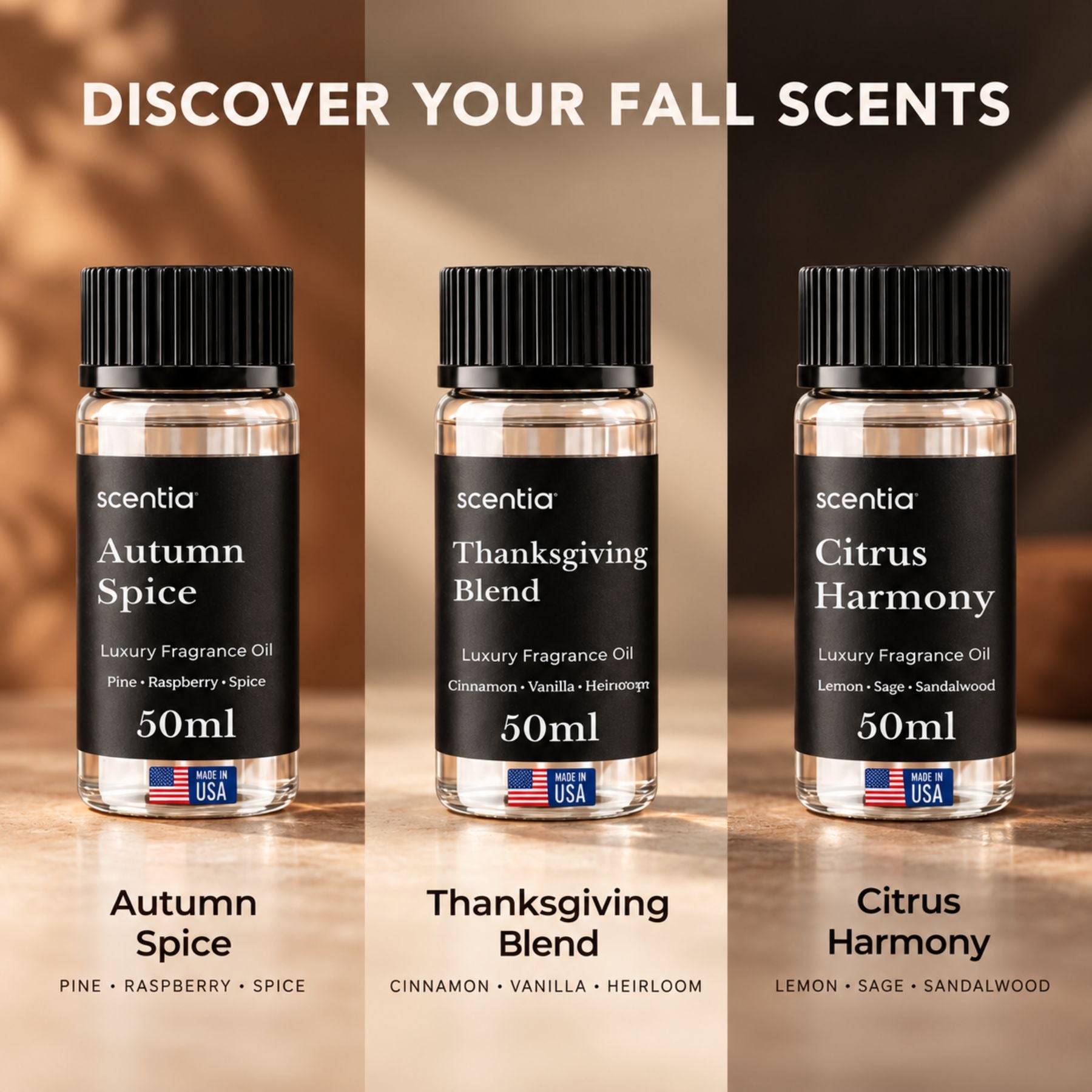 Fall Signature: Scentia Max + Fall Discovery Kit (3×50ml)