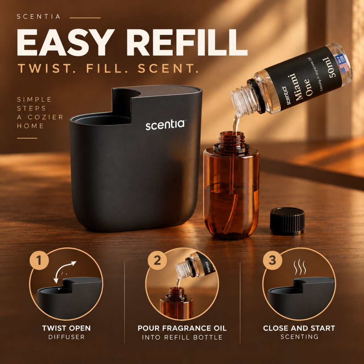 Fall Scent, Simplified: Scentia Pod + 3 Fall Oils (3×20ml)