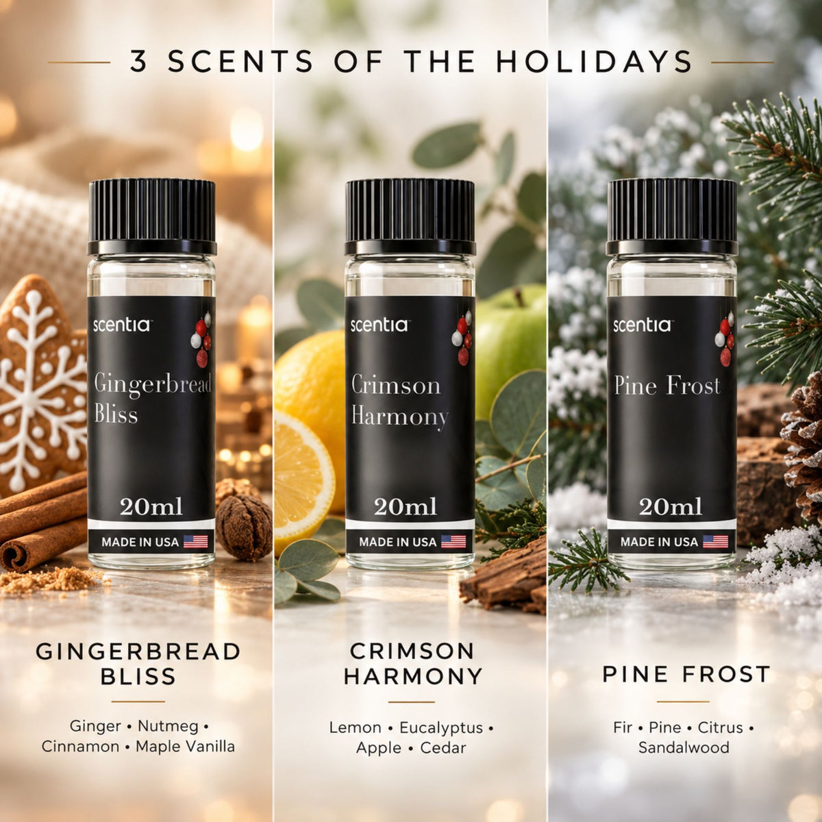 Six Scents of the Season: 3 Fall Favorites + 3 Holiday Scents (6×20ml)