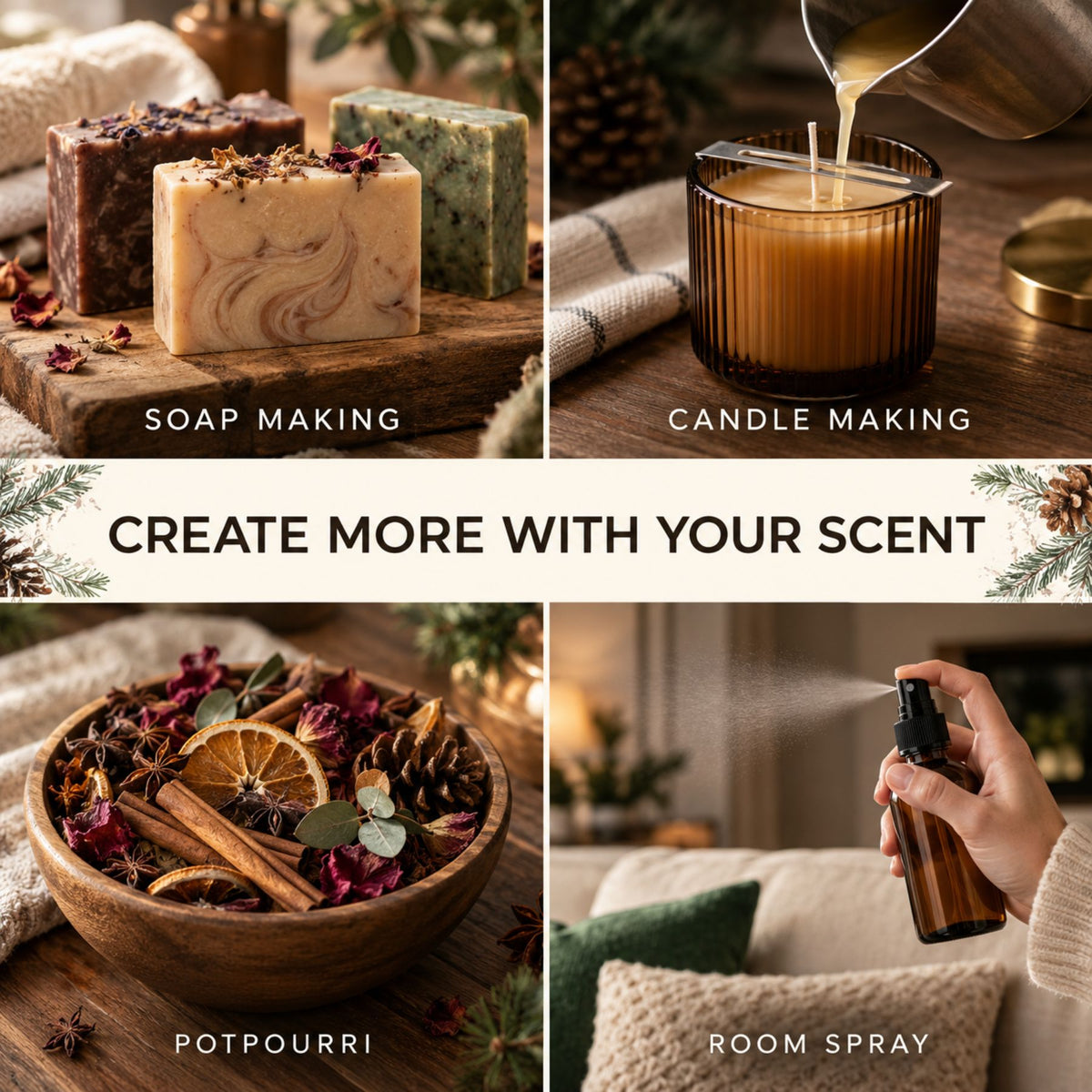 Six Scents of the Season: 3 Fall Favorites + 3 Holiday Scents (6×20ml)