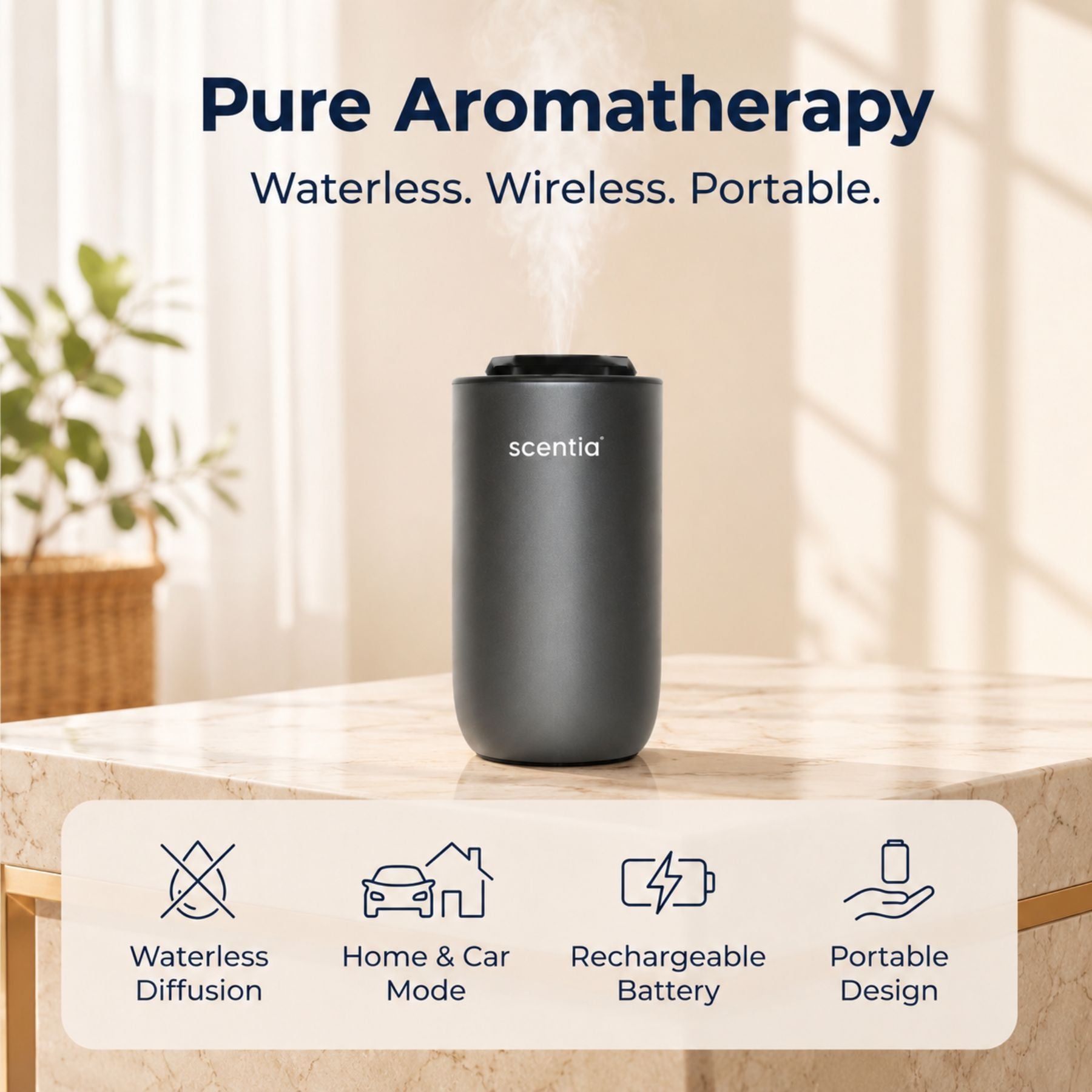 MiniPod Wireless Scent Diffuser – Pack of 2 + Oils