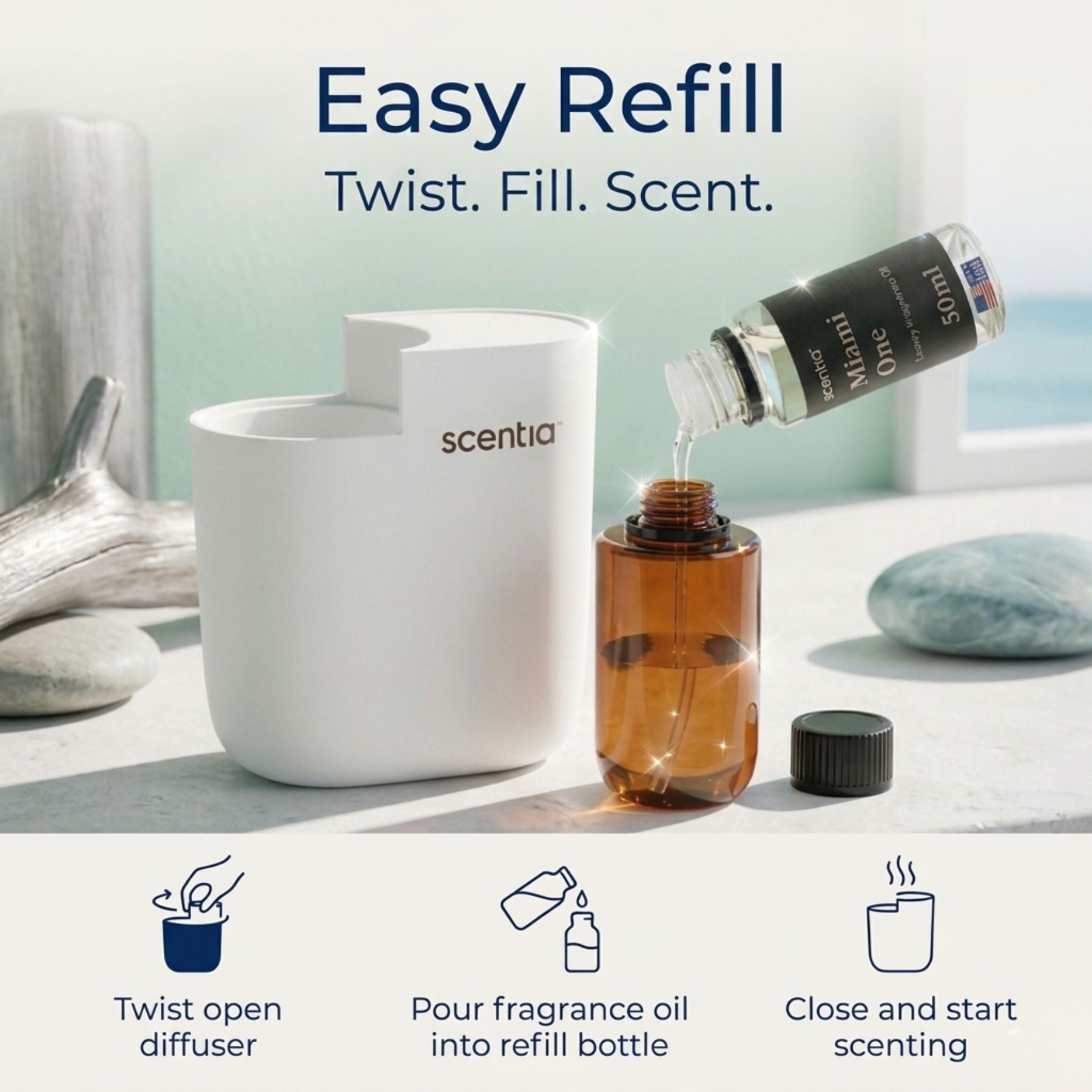 Scentia Pod Diffuser + Premium Oil Set