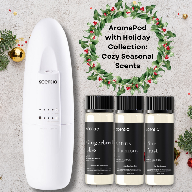 Holiday Bundle : Scentia AromaPod with Fragrance Sample Collections